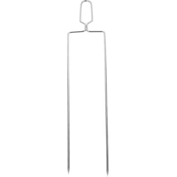 Raindrops Stainless Steel BBQ Fork U-shaped Grill Fork Roasting Meat Fork Outdoor BBQ Tool