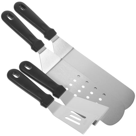 Raindrops Stainless Steel BBQ Spatula Set with Heatresistant Cooking Tools for Kitchen Use Assorted Color