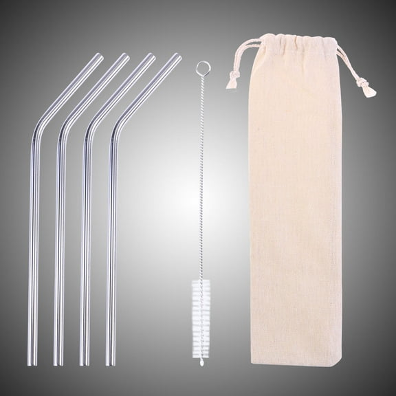 Raindrops  Stainless Steel Bent Straw Metallic Taste-free Straws Long-lasting