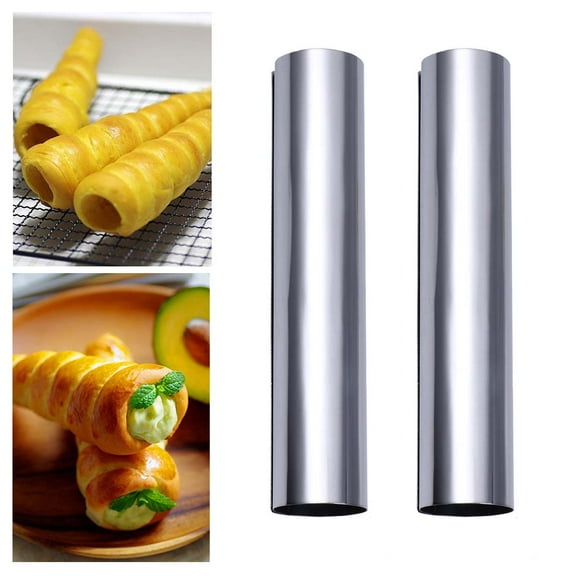 Raindrops Stainless Steel Cannoli Forms Croissant Maker Pastry Cake Shell Roll Horn Molds