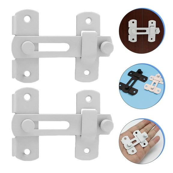 Raindrops Heavy Duty Stainless Steel Door Lock with Bolt for Security and Easy Installation, White Finish