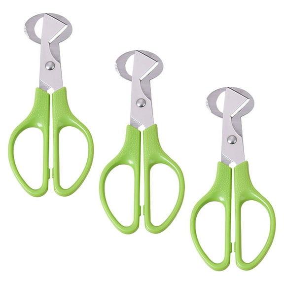 Raindrops 3-Piece Stainless Steel Scissors Set with Comfortable Non- Green Handles for Kitchen Use
