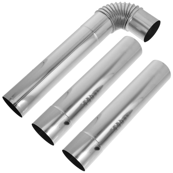 Raindrops Stainless Steel Elbow Connector and Straight for Vent Chimney Flue 90 Adapter Silver