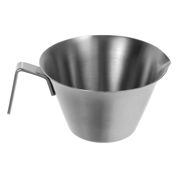 Raindrops Stainless Steel Espresso Measuring Cup with Handle for Coffee Precise Ounce Markings Silver 3.5 oz