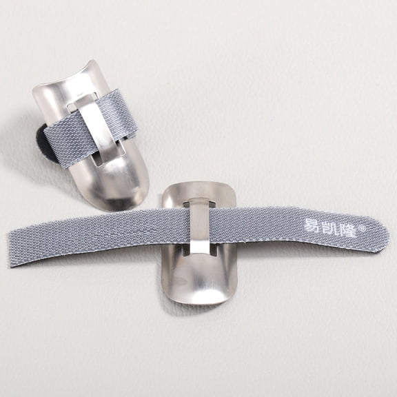 Raindrops Finger Protectors Silver Stainless Steel 2PCS