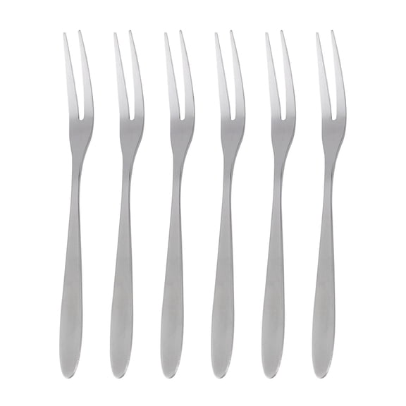 Raindrops Stainless Steel Fruit Forks for Eating Fruit Silver Color and Safe to Use 20pcs
