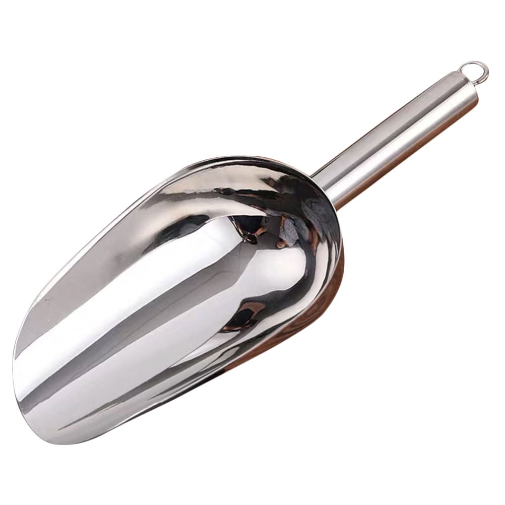 Raindrops Stainless Steel Ice Scoop for Kitchen Use Silver Perfect for Crushed Ice Candy Nuts 7.87 Inches