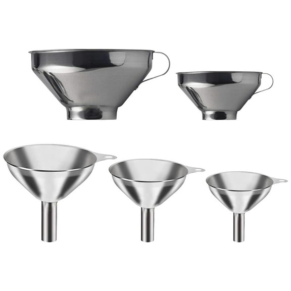 Raindrops Stainless Steel Kitchen Funnel Set for Cooking