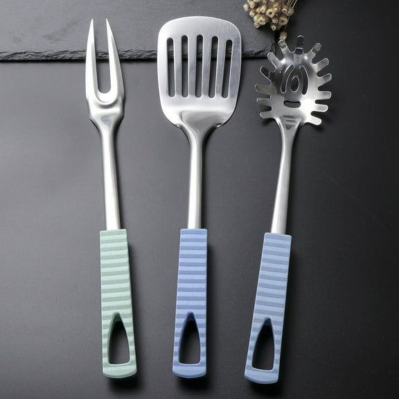 Raindrops Stainless Steel Kitchen Utensils with Ergonomic Handle for Home Kitchen Use 10.2 Inches