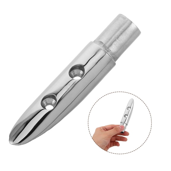 FOMIYES Boat Rail End Fitting in Stainless Steel with Durable Construction and Plated Silver Finish