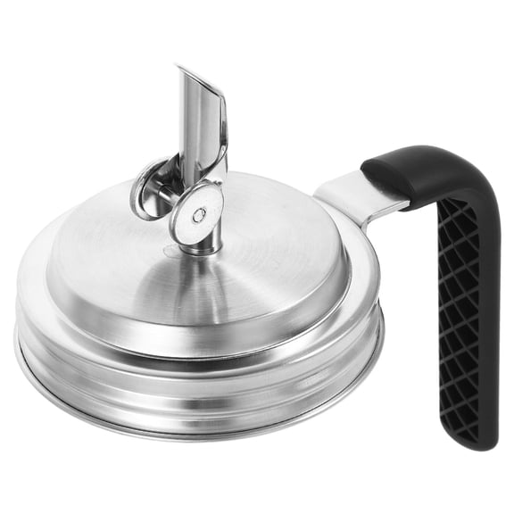 Raindrops Stainless Steel Mason Jar Lids with Leakproof Spout and Comfortable Handle for Home Use Silver Large Mouth