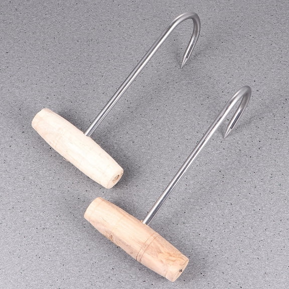 Raindrops Stainless Steel Meat Hook and Space Saving Ideal for Home Use Butcher Shops and Hunters 20cm