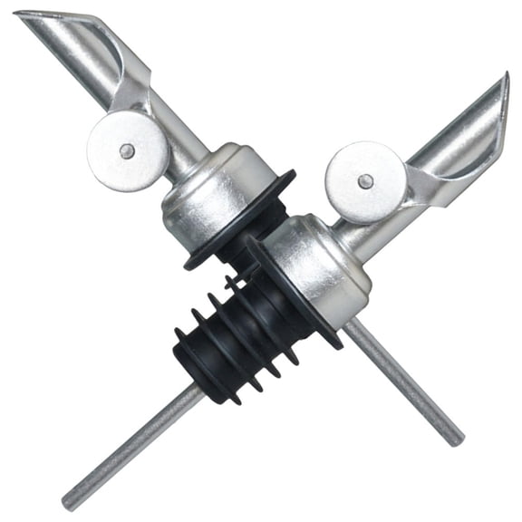 Raindrops Oil Pour Spouts Silver Silicone for Home Users Cooking 2Pcs 4.72X0.79X0.79In