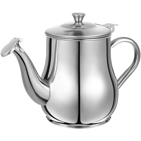 Raindrops Stainless Steel Oil Strainer Pot with Removable Mesh Filter and Spill- Lid