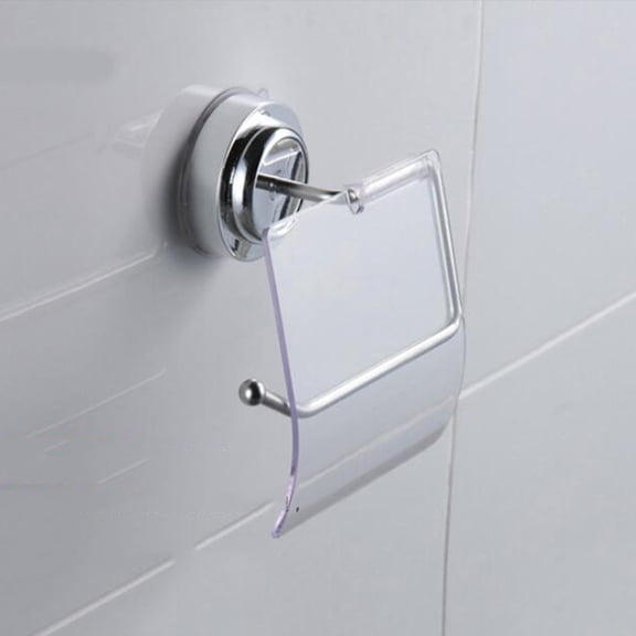 Raindrops Stainless Steel Paper Roll Holder Strong Vacuum Suction Cup Towel Rack Paper Hanger Bathroom Accessories