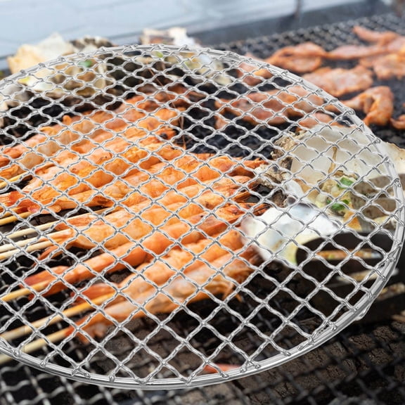 Raindrops Stainless Steel Round Cooking Rack with Legs for Outdoor Grilling and Baking