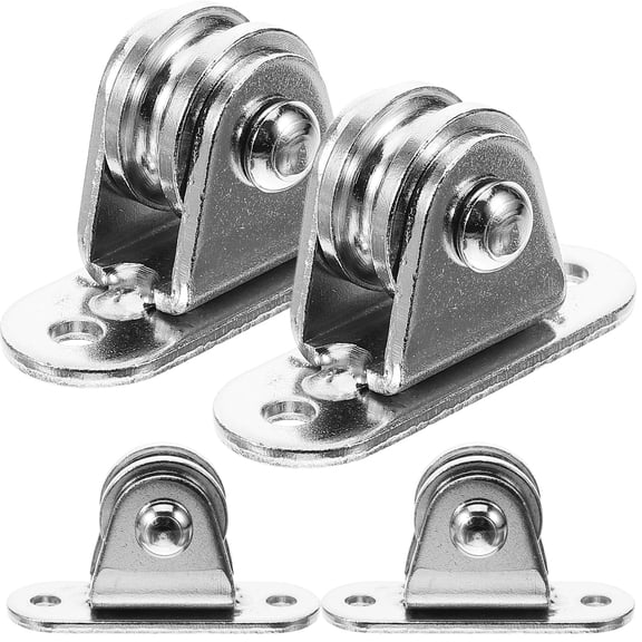 Raindrops Stainless Steel Single Pulley System with Robust Construction for Industry Use Silver 1 Set