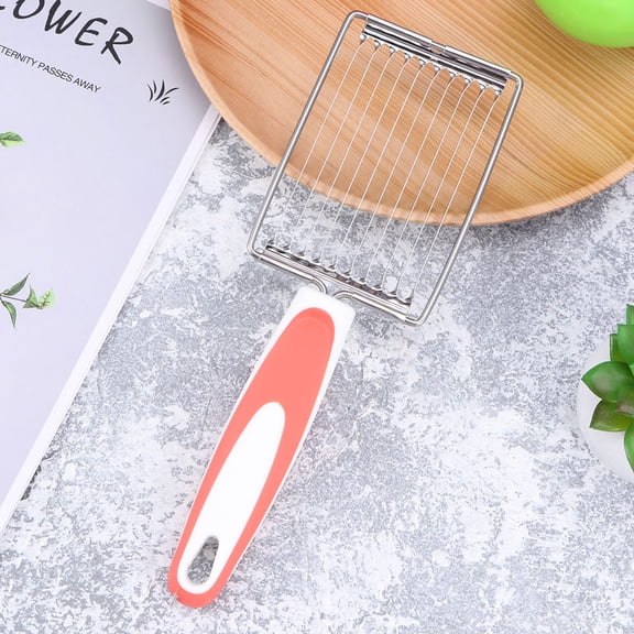 Raindrops Stainless Steel Vegetable Slicer with Orange Handle - 1 Set, Kitchen Fruit and Vegetable Cutter