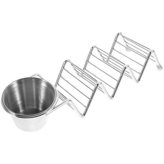Raindrops Stainless Steel Taco Holder for Storage Silver Color Small and Delicate Design 7.8 Inches