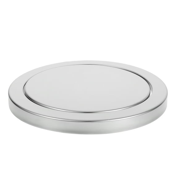 Raindrops Stainless Steel Trash Can Lid Replacement Swing Top Round Embedded Waste Bin Cover For Kitchen Office Bathroom Garbage Disposal