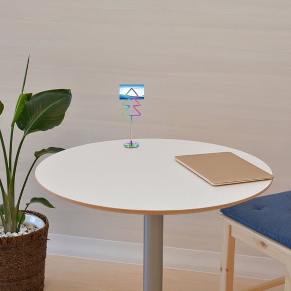 Raindrops Christmas Tree Card Holder Stand in Stainless Steel for Home Multi Color Christmas Decoration with Memo Clip Function