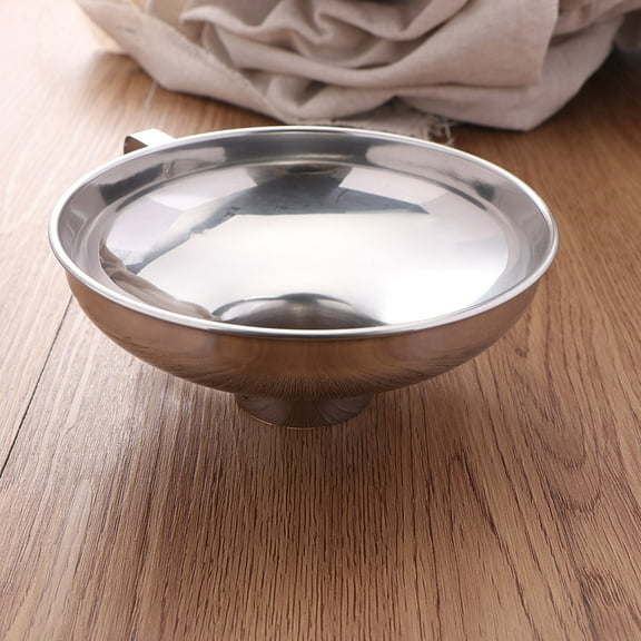 Raindrops Stainless Steel Wide Mouth Funnel for Home Use Perfect for Food Transfer and Storage Large Size