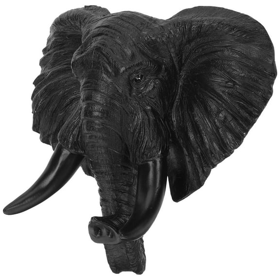 Raindrops  Statues for Home Decor Wall Hanging Decorations Art Elephant Head Elephants Black