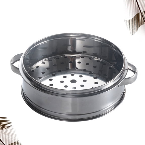 Raindrops Kitchen Stainless Steel Buns Steamer Basket with Ergonomic Anti Hot Handles