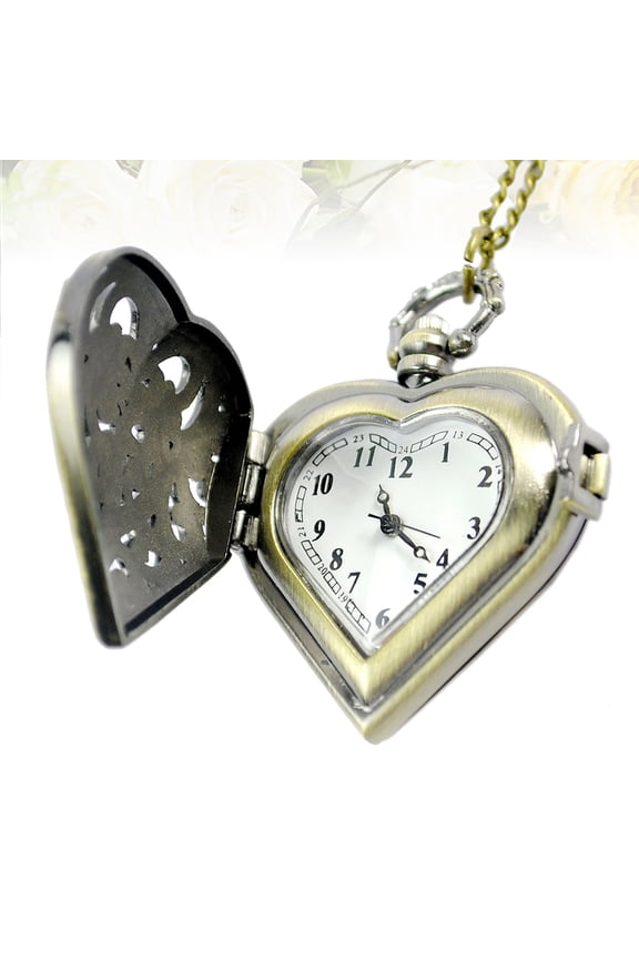 Pendant Watches for Women Retro Heart Shape Multi 1Pack