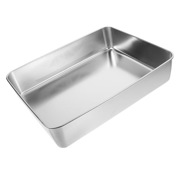 Raindrops Non-Stick Stainless Steel Rectangle Baking Pan for Cakes and Desserts, Home Kitchen Bakeware