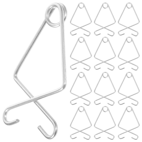 Raindrops Steel Ceiling Hooks Silver for Hanging Easy Install Adjustable Height 50Pcs