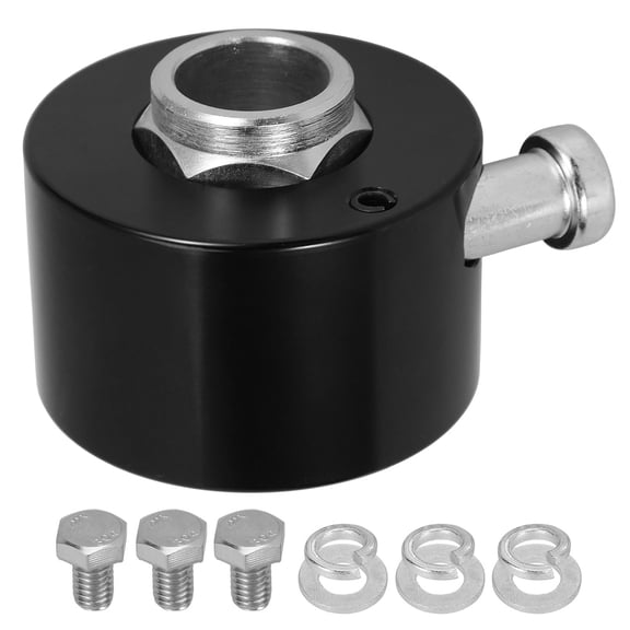 Raindrops Steering Wheel Quick Release Adapter Black Aluminum Alloy with 360 Degree Rapid Disconnect for Car