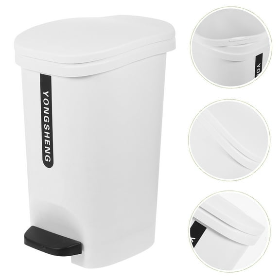 Raindrops Joinpaya Garbage Can Plastic Container With Lid Outdoor Trash Bin Trash Can Trash Basket Slim Trash Can 13.78inch