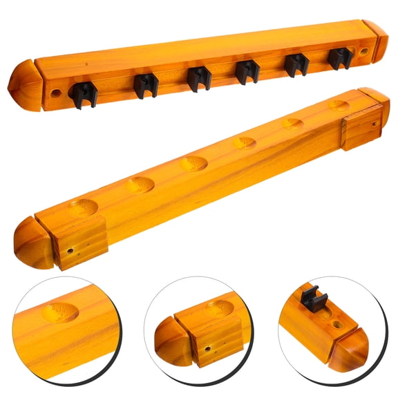 Raindrops 1Set High Grade Yellow Pool Cue Rack for Storage and Decorative Display