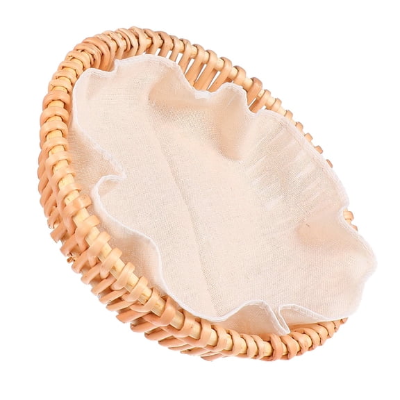 Raindrops Storage Basket Garden Bread with Cover Wicker Woven