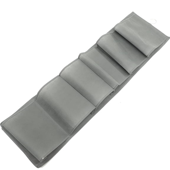 CRILSTYLEO Grey Hanging Underwear Organizer Wall Mount with Pockets for Bra Sock Storage and Closet Use