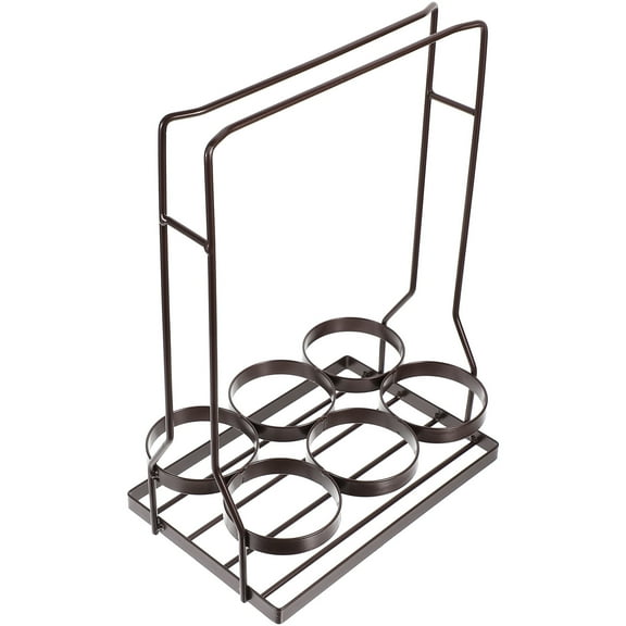 Raindrops Storage Rack for Wine Holder Racks Wicker Bottle Carrier Black