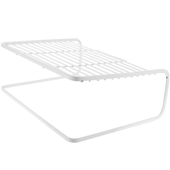 Raindrops Router Shelf Storage White Carbon Steel 1Piece 11X8.9X3.9in