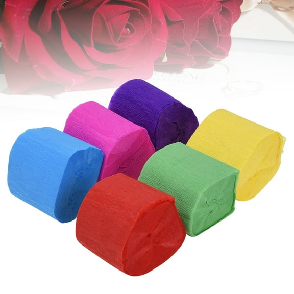Raindrops Party Decorations Paper Streamers 6Pcs Crepe Paper for Festivals and Special Occasions 9m Rolls