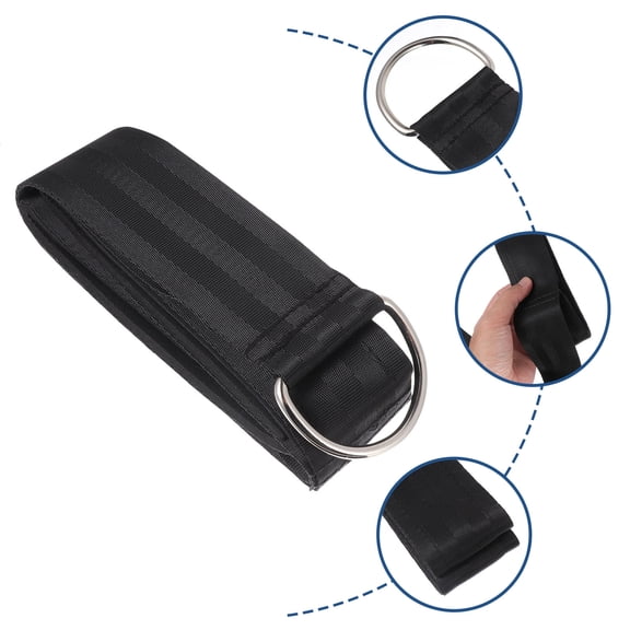 Raindrops Black Heavy Duty Pull Down Cord for Sports Strength Exercise and Cable Machine