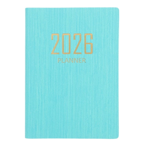 Raindrops Portable Sky-Blue Academic Planner with Thick Paper and PU