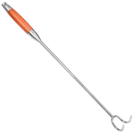Raindrops Stainless Steel and Wood BBQ Hook Set for Outdoor Grilling, Camping, and Daily Use, Multiple Sizes Available