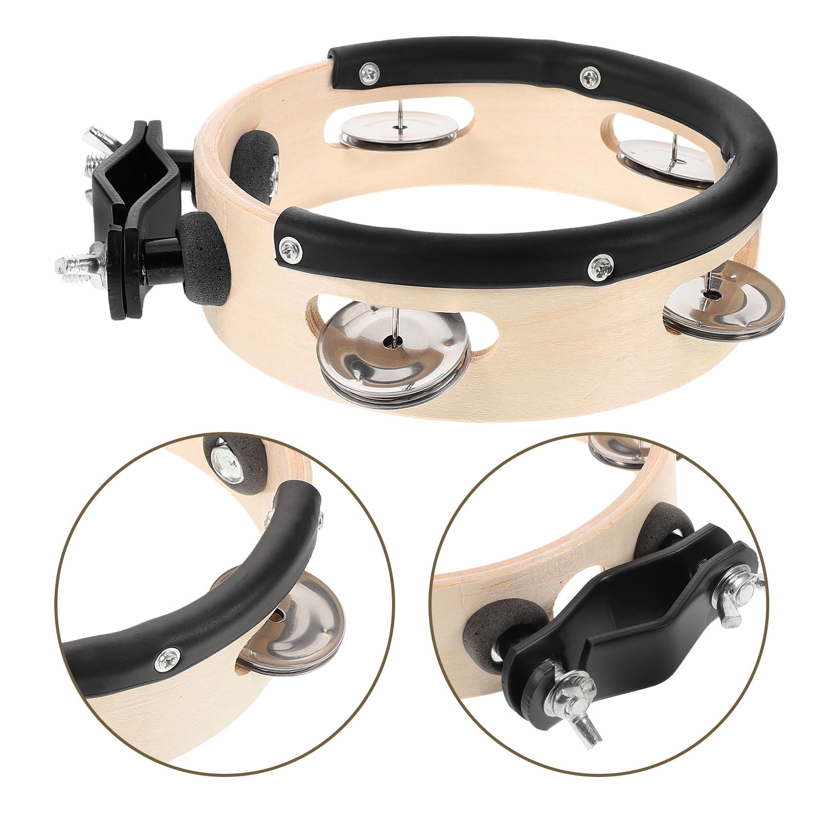 Raindrops Tambourine Handheld Music Instrument with Replaceable Drum and Parts for Shaking and Percussion Play