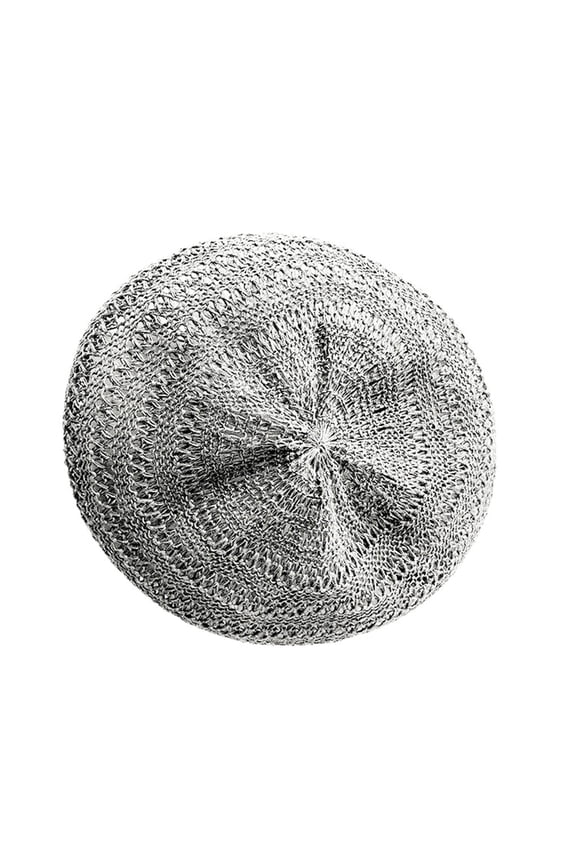 Style Hats Straw Beret Comfortable Hat Travel Women's 25.00X25.00X0.10CM Grey