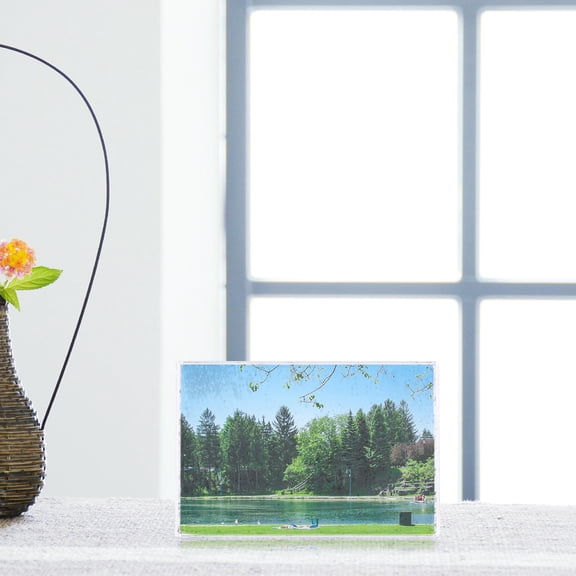 Raindrops Sublimation Blank Snow Globe Photo Frame Heat Transfer Liquid Frame for DIY Printing Picture Desktop Photo Frame Display Home Decor