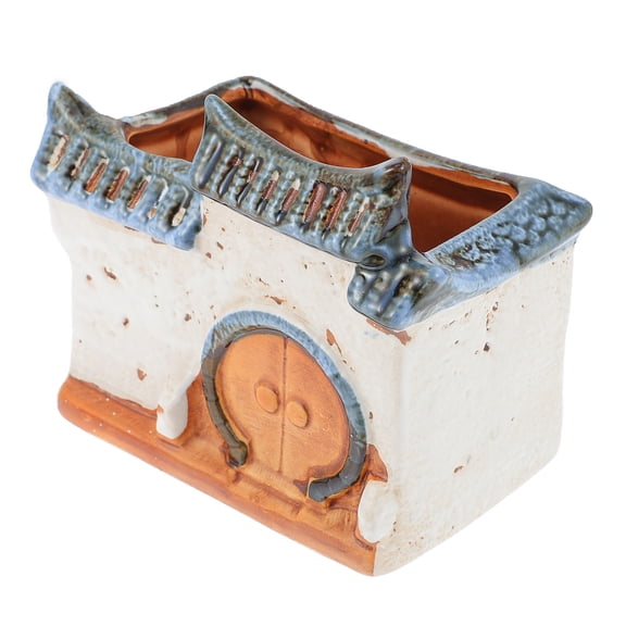 Raindrops Succulents Pots Indoor Plant Pots Green Plant Pot House Shaped Planter 12X6CM