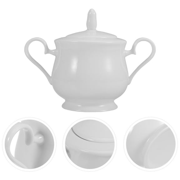 Raindrops Sugar Bowl with Lid Ceramic Tea Canister Cookie Jar Tea Kitchen Food Storage Container for Candy Cookie Coffee Beans Sugar Jewelry Nuts 370ml