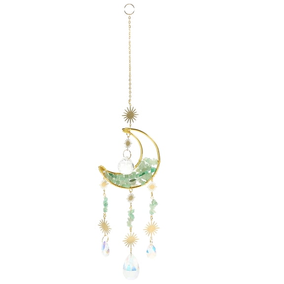 Raindrops Suncatcher Hanging Decor Made of Glass and Metal for Home Bedroom Garden Window 7 Inch