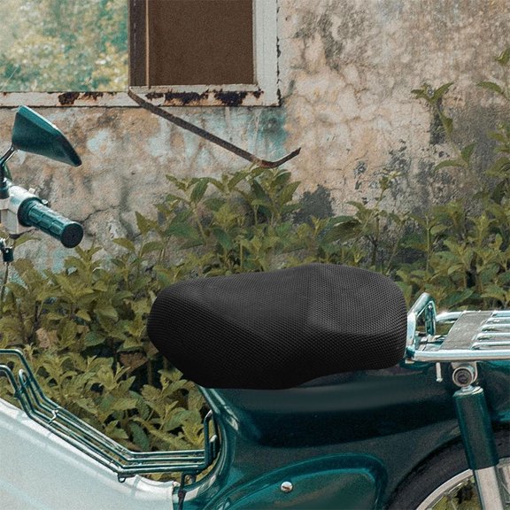 Raindrops Sunscreen Cushion Cover Motorcycle Protector Motorbike Black