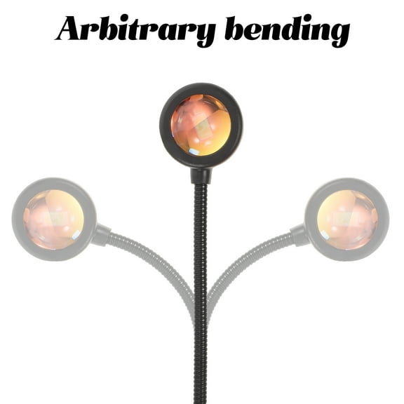 Raindrops Sunset Projection Lamp USB Powered Decor Light for Bedroom Living Room ABS Black 2 Pieces